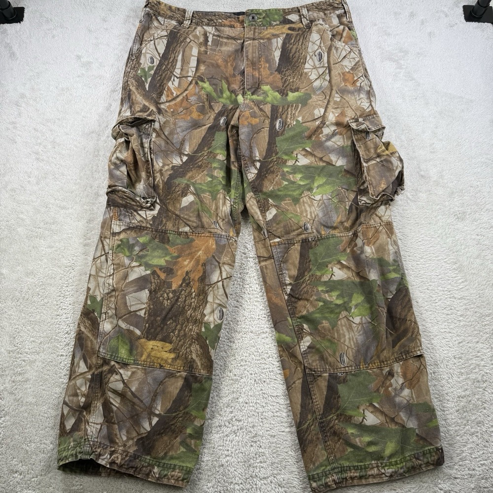 VTG Walls Realtree Pants Mens Large 38x29 Camo Cargo Hunting Outdoor Hardwood